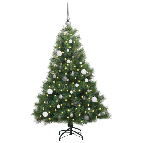 vidaXL Kunstkerstboom met 150 LED met standaard Groen 150 cm PE en PVC afbeelding3 - 1