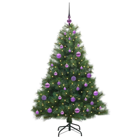 vidaXL Kunstkerstboom met 150 LED met standaard Groen 150 cm PE en PVC afbeelding3 - 1