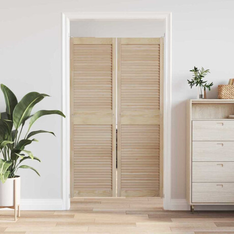 vidaXL Kastdeur 2 pcs Naturel 170 x 2,1 x 49,5 cm Massief grenenhout afbeelding3 - 1