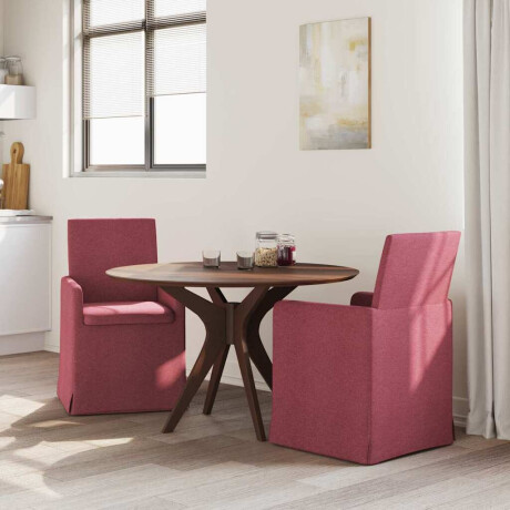 vidaXL Eettafelstoelen 2 pcs Wijnrood 57 x 67 x 95 cm Stof afbeelding3 - 1