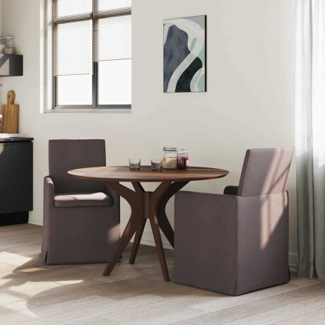 vidaXL Eettafelstoelen 2 pcs Donkerbruin 57 x 67 x 95 cm Stof afbeelding3 - 1