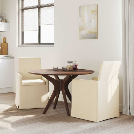 vidaXL Eettafelstoelen 2 pcs Crème 57 x 67 x 95 cm Stof afbeelding3 - 1