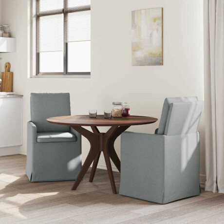 vidaXL Eettafelstoelen 2 pcs Lichtgrijs 57 x 67 x 98 cm Stof afbeelding3 - 1