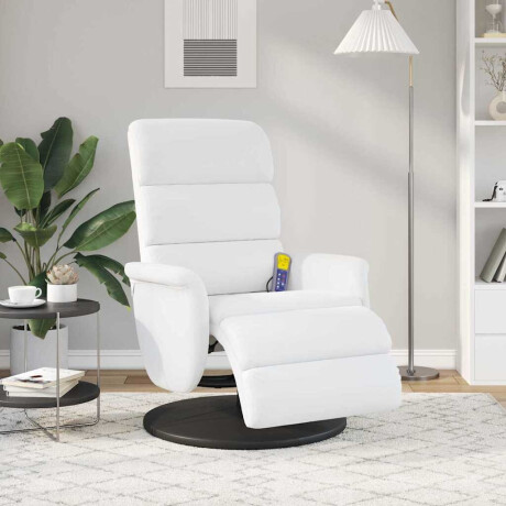 vidaXL Massage Recliner Stoel Wit 71 x 98 x 106 cm Kunstleer afbeelding3 - 1