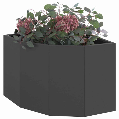 vidaXL Hoek Plantbak Zwart 45 x 45 x 35 cm Staal afbeelding3 - 1