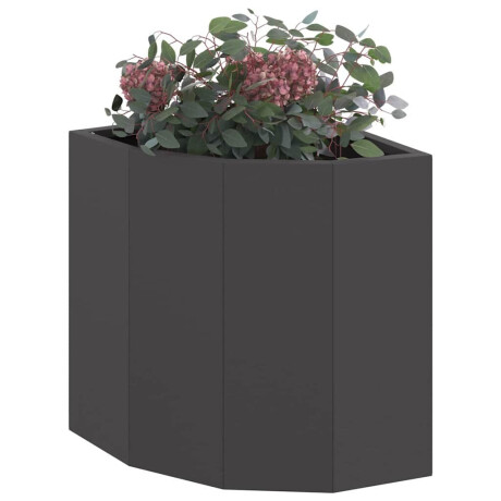 vidaXL Hoek Plantbak Zwart 30 x 30 x 35 cm Staal afbeelding3 - 1