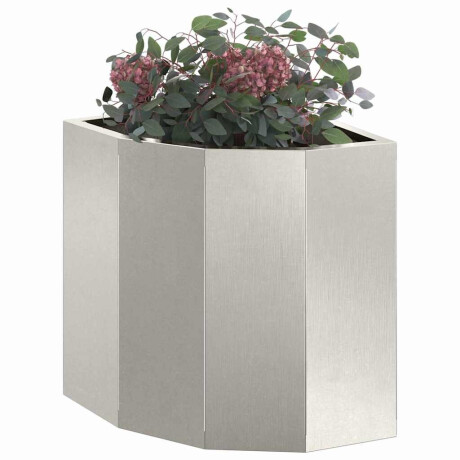 vidaXL Hoek Plantbak Zilver 30 x 30 x 35 cm Roestvrij staal afbeelding3 - 1
