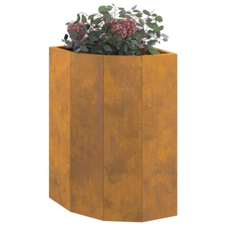 vidaXL Hoek Plantbak Roestig 30 x 30 x 50 cm Cortenstaal afbeelding3 - 1