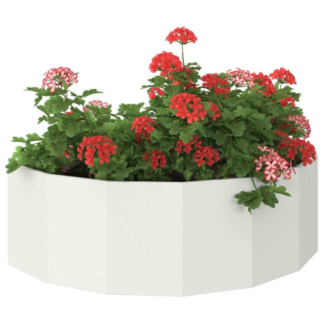 vidaXL Plantenbak Wit 120 x 60 x 35 cm Staal afbeelding3 - 1