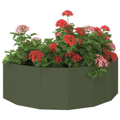 vidaXL Plantenbak Olijf Groen 120 x 60 x 35 cm Staal afbeelding3 - 1