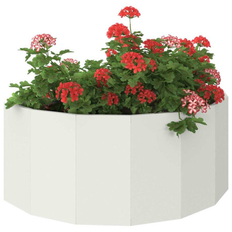vidaXL Plantenbak Wit 90 x 45 x 35 cm Staal afbeelding3 - 1