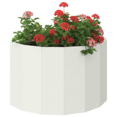 vidaXL Plantenbak Wit 60 x 30 x 35 cm Staal afbeelding3 - 1