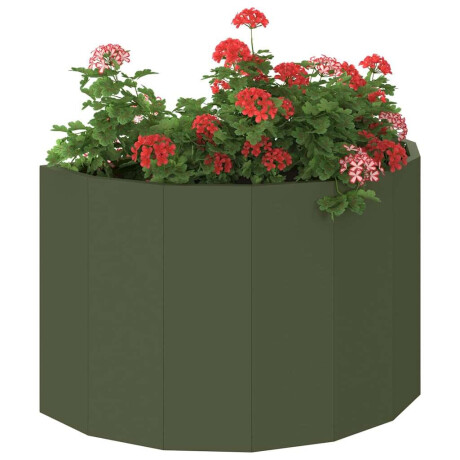 vidaXL Plantenbak Olijf Groen 60 x 30 x 35 cm Staal afbeelding3 - 1