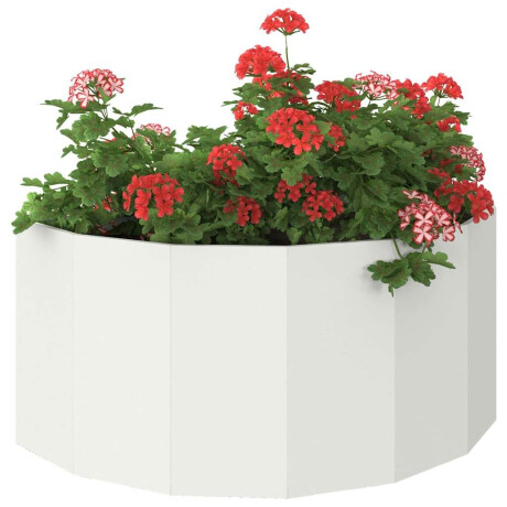 vidaXL Plantenbak Wit 120 x 60 x 50 cm Staal afbeelding3 - 1