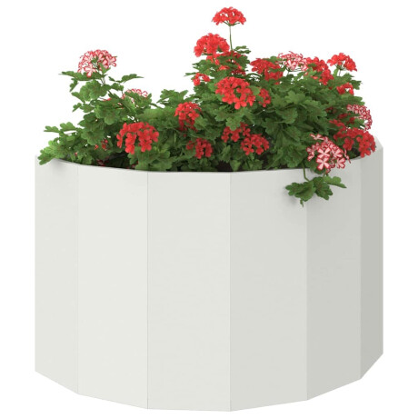 vidaXL Plantenbak Wit 90 x 45 x 50 cm Staal afbeelding3 - 1