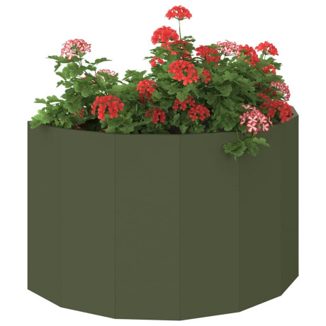 vidaXL Plantenbak Olijf Groen 90 x 45 x 50 cm Staal afbeelding3 - 1