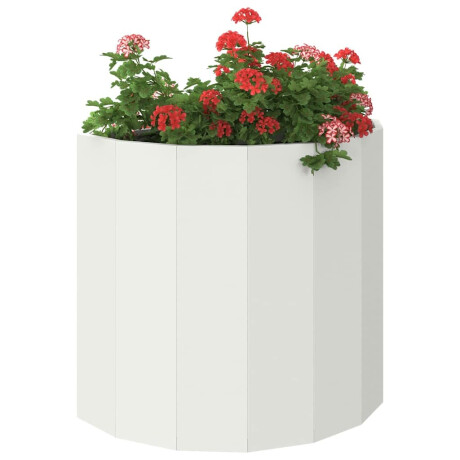 vidaXL Plantenbak Wit 60 x 30 x 50 cm Staal afbeelding3 - 1