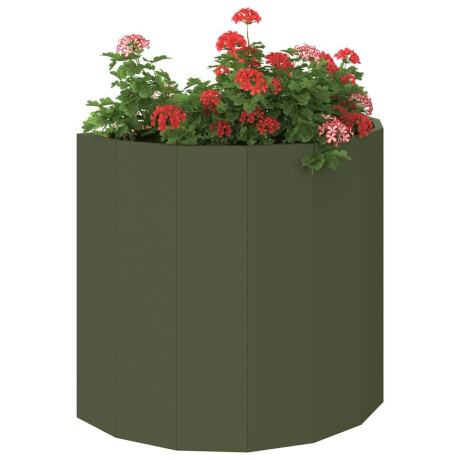vidaXL Plantenbak Olijf Groen 60 x 30 x 50 cm Staal afbeelding3 - 1