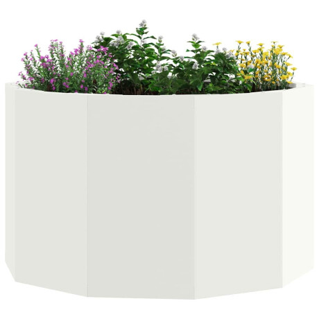 vidaXL Plantenbak Wit 60 x 60 x 35 cm Staal afbeelding3 - 1