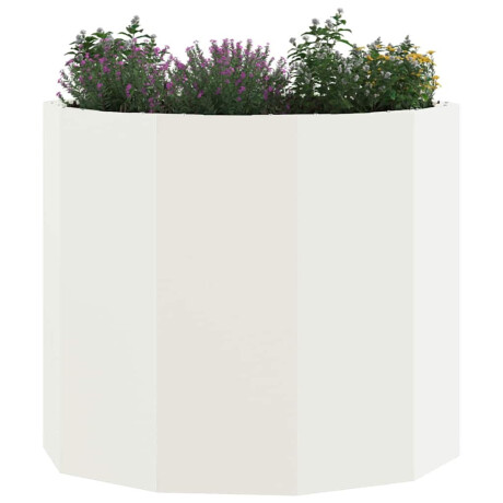 vidaXL Plantenbak Wit 60 x 60 x 50 cm Staal afbeelding3 - 1