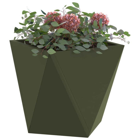 vidaXL Plantenbak Olijf Groen 30 x 30 x 30 cm Staal afbeelding3 - 1