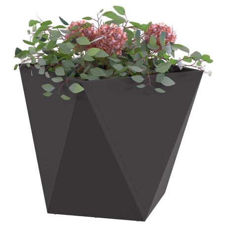 vidaXL Plantenbak Zwart 40 x 40 x 40 cm Staal afbeelding3 - 1