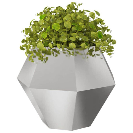 vidaXL Plantenbak 2 pcs Zilver 100 x 100 x 80 cm Roestvrij staal afbeelding3 - 1