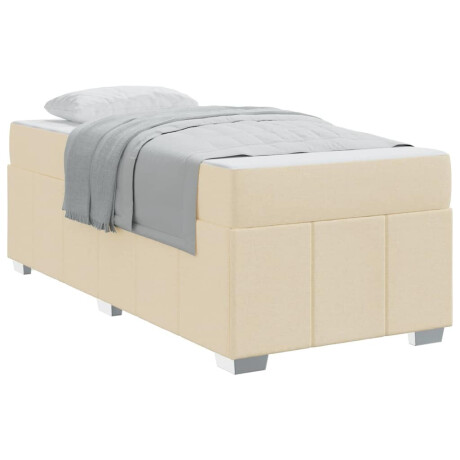 vidaXL Bedframe Crème 90 x 190 cm Stof afbeelding3 - 1