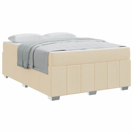 vidaXL Bedframe Crème 140 x 200 cm Stof afbeelding3 - 1