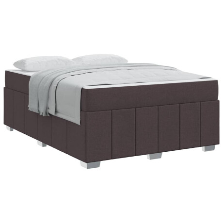 vidaXL Bedframe Donkerbruin 160 x 200 cm Stof afbeelding3 - 1