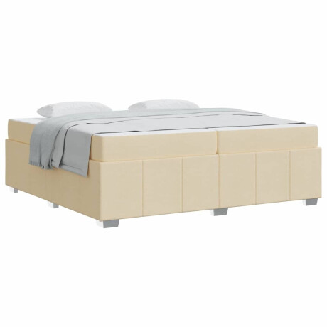 vidaXL Bedframe Crème 200 x 200 cm Stof afbeelding3 - 1