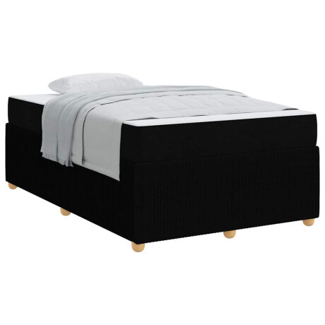 vidaXL Bedframe met matras Zwart 120 x 200 cm Stof afbeelding3 - 1