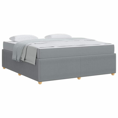 vidaXL Bedframe met matras Lichtgrijs 180 x 200 cm Stof afbeelding3 - 1