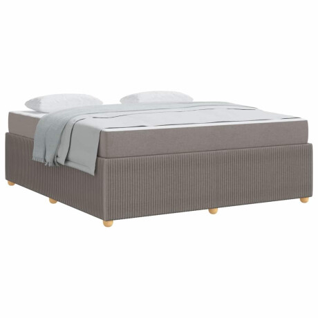 vidaXL Bedframe met matras met matras Taupe 180 x 200 cm Stof afbeelding3 - 1
