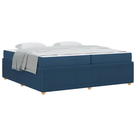 vidaXL Bedframe Anders Blauw 200 x 200 cm Stof afbeelding3 - 1
