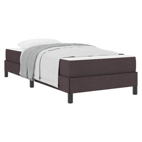 vidaXL Boxspringbed met matras Donkerbruin 100 x 200 cm Stof afbeelding3 - 1