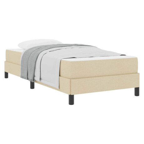 vidaXL Boxspringbed met matras Crème 100 x 200 cm Stof afbeelding3 - 1