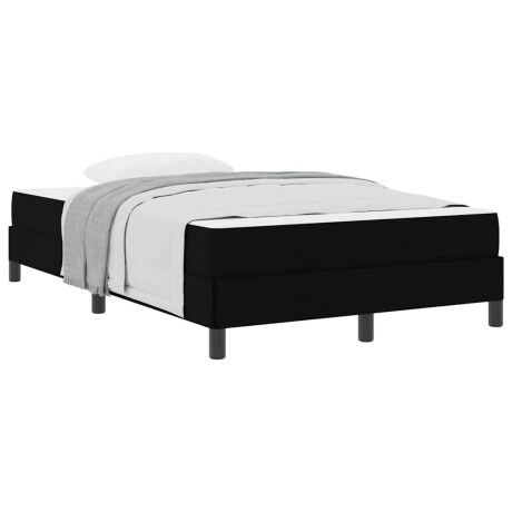 vidaXL Boxspringbed met matras Zwart 120 x 200 cm Stof afbeelding3 - 1
