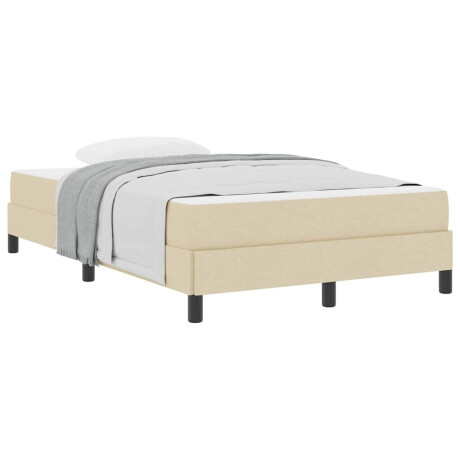 vidaXL Boxspringbed met matras Crème 120 x 200 cm Stof afbeelding3 - 1