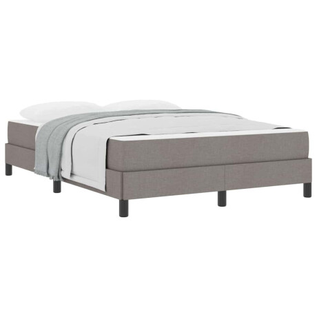 vidaXL Boxspring bed met matras Taupe 140 x 190 cm Stof afbeelding3 - 1