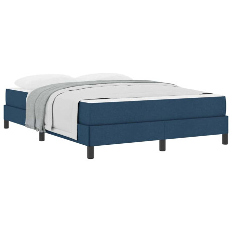 vidaXL Boxspringbed met matras Blauw 160 x 200 cm Stof afbeelding3 - 1