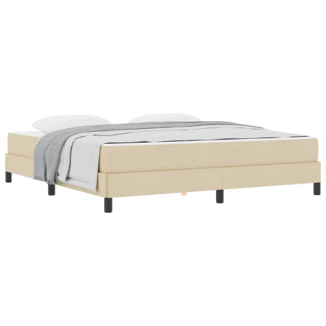 vidaXL Boxspringbed met matras Crème 180 x 200 cm Stof afbeelding3 - 1