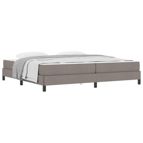 vidaXL Boxspring bed Anders Taupe 200 x 200 cm Stof afbeelding3 - 1