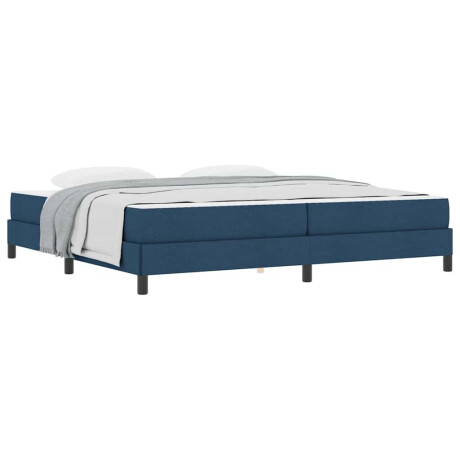 vidaXL Boxspring bed Anders Blauw 200 x 200 cm Stof afbeelding3 - 1