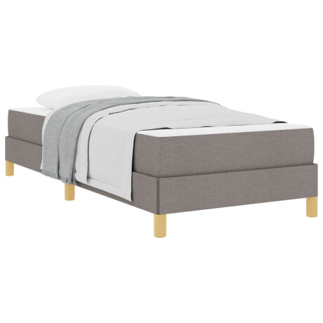 vidaXL Boxspring bed Taupe, Bruin 90 x 190 cm Stof, Engineered Hout afbeelding3 - 1