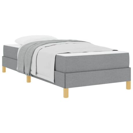 vidaXL Boxspring bed Taupe, Bruin 100 x 200 cm Stof, Engineered Hout afbeelding3 - 1