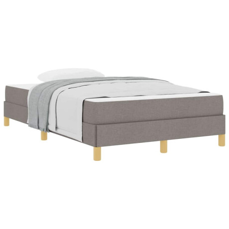 vidaXL Boxspring bed Taupe, Bruin 120 x 200 cm Stof, Engineered Hout afbeelding3 - 1