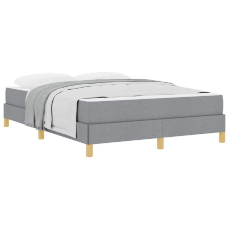 vidaXL Boxspring bed Taupe, Bruin 140 x 200 cm Stof, Engineered Hout afbeelding3 - 1