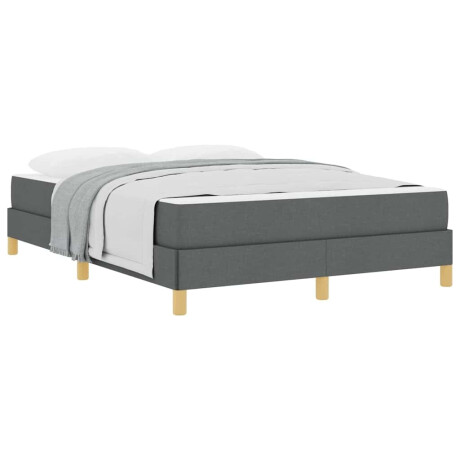 vidaXL Boxspring bed Taupe, Bruin 140 x 200 cm Stof, Engineered Hout afbeelding3 - 1