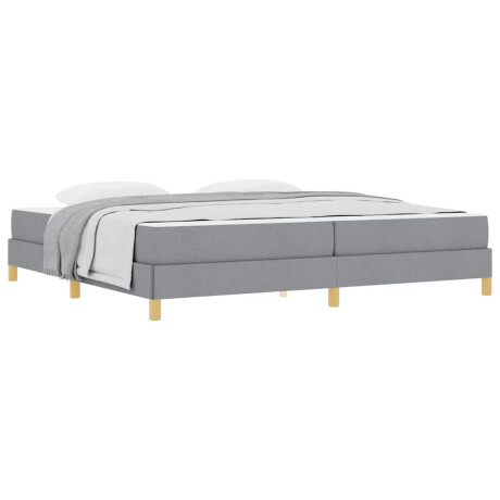 vidaXL Boxspring bed Taupe, Bruin 200 x 200 cm Stof, Engineered Hout afbeelding3 - 1